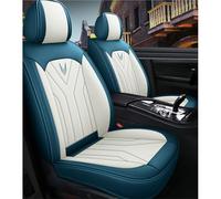 Housses de Siège de Voiture pour Nissan Geniss 2006-2018, Ensemble Complet de Housses Siege Auto Universel en Cuir, Compatible avec Les Airbags Latéraux, 5 Seats(A(Blue-WhiteBeige))