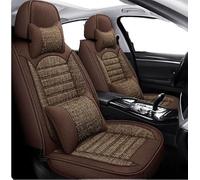 Housses De Siège De Voiture, pour Peugeot 206 206CC 106 108 204 205, Protection Siège Voiture Ensemble Housses Avant Et Arrière,Lin Respirant Facile À Nettoyer (Brown)