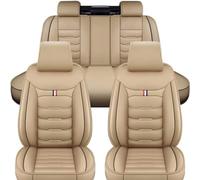 Housses de siège de Voiture pour Renault Megane E-Tech SUV (2021-2024), Cuir Ensemble Complet de Housses Siege Avant et Arrière Couvre Sieges Universelle Protection,B/Beige