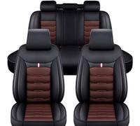 Housses de siège de Voiture pour Renault Megane E-Tech SUV (2021-2024), Cuir Ensemble Complet de Housses Siege Avant et Arrière Couvre Sieges Universelle Protection,F/Black-Coffee