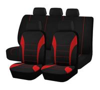 Housses De Siège De Voiture Universelles En Tissu Polyester,Adaptées À La Plupart Des Voitures,Suv,Camion,Avec Airbag,Accessoires De Voiture Compatibles,Housse De Siège Intérieur.Red 5 Seat.
