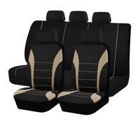 Housses De Siège De Voiture Universelles En Tissu Polyester,Adaptées À La Plupart Des Voitures,Suv,Camion,Avec Airbag,Accessoires De Voiture Compatibles,Housse De Siège Intérieur.Beige 5 Seat.