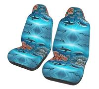 Housses de siège de voiture Whales Under The Sea (lot de 2), adaptées à la plupart des sièges, tels que : voitures, SUV, camions, camionnettes, etc.