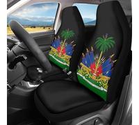 Housses De Siège Drapeau D'Haïti Imprimé Couverture De Siege De Voitures Accessoires Housses De Siège De Voiture Lavable pour Camionnettes La Plupart des Voitures 52X138 CM
