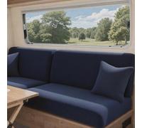 Housses de siège élastiques pour caravane et camping-car imperméables et antidérapantes pour canapé et dossier avec élastique pour canapé et dossier (gris foncé, L 95-130 cm, l 65-95 cm)