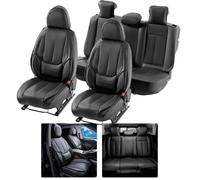 Housses de Siège en Cuir - VEVOR - Housses de siège universelles avant et arrière 13 pcs pour voitures SUV camions,Noir