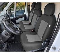 Housses de siège fabriquées sur Mesure pour Ducato IV, Jumper III, Boxer III à partir de 2014, Adaptation idéale, Noir, sur Mesure, matériau rembourré