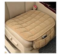 Housses de siège Housse de siège auto universelle, coussin court en peluche, coussin de siège doux avec poche Couvre siège(Beige 1 Front Seat)