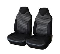 Housses de siège Housses De Siège Auto En Cuir PU Robustes Et Imperméables Pour Opel, Pour Movano, Pour Vivaro, Pour Fourgonnette Simple Et Double Housse Siege(2pcs FRONT BLACK)