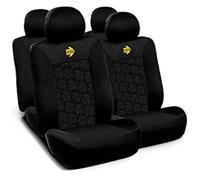 Housses de siège - MOMO - Set Complet 11 pièces - Noir - Universelles - Compatible airbag