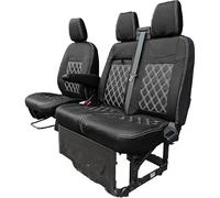 Housses de siège pour Ford Transit Custom 2013 à 2023 | Conducteur et double passager sur mesure | Style cuir pour s'adapter aux housses de siège personnalisées Ford Transit [doit avoir un plateau