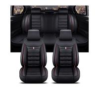 Housses de Siège pour Hyundai Tous Les Modèles pour Solaris pour Tucson 2016 pour Sonata pour Ix25 pour I30 Housse Siège Voiture Cuir Style Voiture Housse de Siège(Black Red 5 Seat)