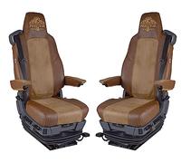 Housses de siège Prestige Line pour Voitures Scania séries R et S Configuration D Marron - Siège Conducteur et Passager Premium avec Ceinture de Sécurité