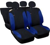 Housses de siège - REBECA SHOP - Fiat 500 - Polycoton - Noir/Bleu Clair - Universelles