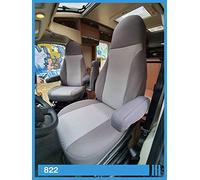 Housses de siège, sur Mesure, compatibles avec Le Camping-Car, pour conducteur et Passager, numéro de Couleur : 822 / Gris