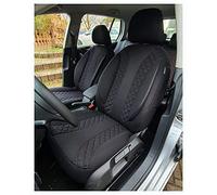 Housses de siège sur Mesure pour sièges Auto compatibles avec Volvo V60 2 2018 conducteur et Passager Housses de siège FB : N304 (Noir)