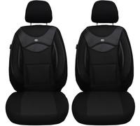 Housses de siège sur Mesure pour sièges de Voiture compatibles avec Chevrolet Matiz 1 2004 - 2018 conducteur et Passager - Housses de siège FB : 128 (Noir)