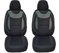 Housses de siège sur Mesure pour sièges de Voiture compatibles avec Land Rover Discovery 5 2017 conducteur et Passager FB : G101 (Noir/Gris)