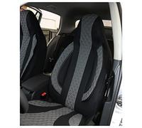 Housses de siège sur Mesure pour sièges de Voiture compatibles avec Volvo S90 Cross Country 2017 - Housses de siège FB : PL407 (Noir/Gris)