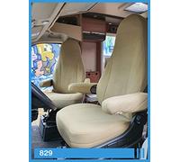 BREMER SITZBEZÜGE Housses de siège, sur Mesure, pour sièges Pilote, conducteur et Passager, Compatible avec Camping-Car, Fiat, Ducato 829, Beiges
