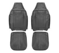 Housses de siège TMI en vinyle gaufré noir pour Volkswagen Coccinelle cabriolet 68 ->69 (USA)