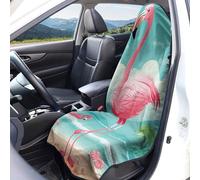 Housses de siège voiture à motif drapeau américain Protection sièges avant Taille universelle Lavables respirantes Imprimé sports balle Tissu en éponge Accessoires décoration intérieure pour voiture