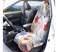 Housses de siège voiture à motif drapeau américain Protection sièges avant Taille universelle Lavables respirantes Imprimé sports balle Tissu en éponge Accessoires décoration intérieure pour voiture