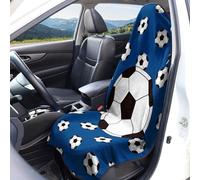 Housses de siège voiture à motif drapeau américain Protection sièges avant Taille universelle Lavables respirantes Imprimé sports balle Tissu en éponge Accessoires décoration intérieure pour voiture