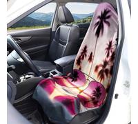 Housses de siège voiture imprimé Fruits d'été et cocotiers Protection pour sièges avant Taille universelle Lavables et respirantes Tissu éponge Accessoires de décoration intérieure pour voiture