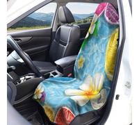 Housses de siège voiture imprimé Fruits d'été et cocotiers Protection pour sièges avant Taille universelle Lavables et respirantes Tissu éponge Accessoires de décoration intérieure pour voiture