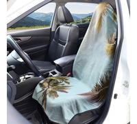 Housses de siège voiture imprimé Fruits d'été et cocotiers Protection pour sièges avant Taille universelle Lavables et respirantes Tissu éponge Accessoires de décoration intérieure pour voiture