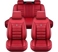 Housses de Siège Voiture pour Alfa Romeo 156 156 Sportwagon,Antidérapantes et imperméables PU Protection Avant et Arrière Housse de Siege Voiture,Red