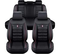 Housses de Siège Voiture pour Hyundai Tucson 2.0 CRDi Hybrid,Antidérapantes et imperméables PU Protection Avant et Arrière Housse de Siege Voiture,Black_Red