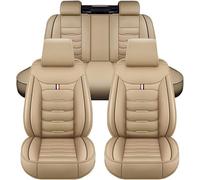 Housses de Siège Voiture pour Land Rover Range Rover Sport (2020),Antidérapantes et imperméables PU Protection Avant et Arrière Housse de Siege Voiture,Beige