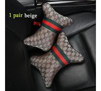 Housses De Sièges De Voiture,Couverture De Volant De Qualité Supérieure,Fournitures De Ceinture De Sécurité À La Mode,Oreiller De Cou 2024,Pièces Intérieures - Type 2 Beige Neck Pillow