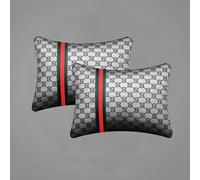 Housses De Sièges De Voiture,Couverture De Volant De Qualité Supérieure,Fournitures De Ceinture De Sécurité À La Mode,Oreiller De Cou 2024,Pièces Intérieures - Type 2 Gray Waist Pillow