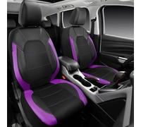 Housses de SièGes Et D'Appuie-TêTe pour Nissan Note Ⅰ Hatchback 2005 2006 2007 2008 2009-2012, en Similicuir Respirant, Compatibles avec Les Airbags Et Lavables,Purple