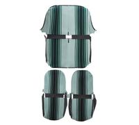 Housses de sièges symétriques et banquette arrière vert rayées vert pour DYANE