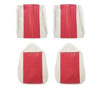 Housses de sièges TMI 2 tons pour Volkswagen Coccinelle berline 68 ->72 Europe - Greige, rouge moyen