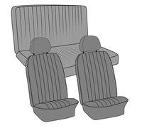 Housses de sièges TMI en vinyle gaufré couleur pour Karmann-Ghia Cabriolet 69 ->71