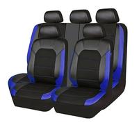 Housses De Sièges Voiture En Cuir PU + Tissu Pour Jaguar E-Pace F-Pace F-Type XE XF XJ6 XJ8 XJL XK XK8 XKR X-Type I-pace S-Type Housses Siège Voiture(9Pcs-red)