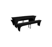 3x Housse Table de Pique-nique Bancs Anthracite Couverture Élastique vidaXL