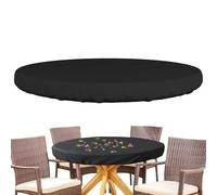 Housses de table ronde d'extérieur - Polyester 600D renforcé, tissu de protection résistant aux intempéries, composant de blindage lourd, équipement d'entretien de meubles de jardin | Enveloppe de pro