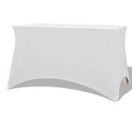 vidaXL Housses de table extensibles 2 pièces Blanc 243 x 76 x 74 cm Synthétique