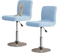 Housses De Tabouret De Bar avec Dossiers Ensemble De 6 4 2, Tabouret De Bar Extensible Résistant Aux Rayures pour Chat Housses De Chaise De Pub Pivotantes Universelles Lavables, Pink, 6 PCS