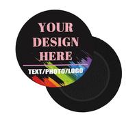 Housses de tabouret de bar personnalisées avec texte photo et nom - Housse de coussin de siège rond personnalisable pour chaise pivotante et tabouret de bar - Lavable et facile d'entretien