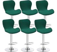 Housses de tabourets pivotants de Bar/Cuisine incurvés, 2/4/6PCS Housses de Chaise de Salle à Manger à Dossier Bas, pour Chaise de Salle à Manger Courte, Chaise de tabourets de Bar