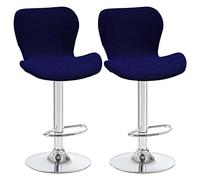 Housses de tabourets pivotants de Bar/Cuisine incurvés, 2/4/6PCS Housses de Chaise de Salle à Manger à Dossier Bas, pour Chaise de Salle à Manger Courte, Chaise de tabourets de Bar