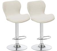 Housses de tabourets pivotants de Bar/Cuisine incurvés, 2/4/6PCS Housses de Chaise de Salle à Manger à Dossier Bas, pour Chaise de Salle à Manger Courte, Chaise de tabourets de Bar