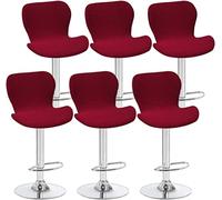 Housses de tabourets pivotants de Bar/Cuisine incurvés, 2/4/6PCS Housses de Chaise de Salle à Manger à Dossier Bas, pour Chaise de Salle à Manger Courte, Chaise de tabourets de Bar